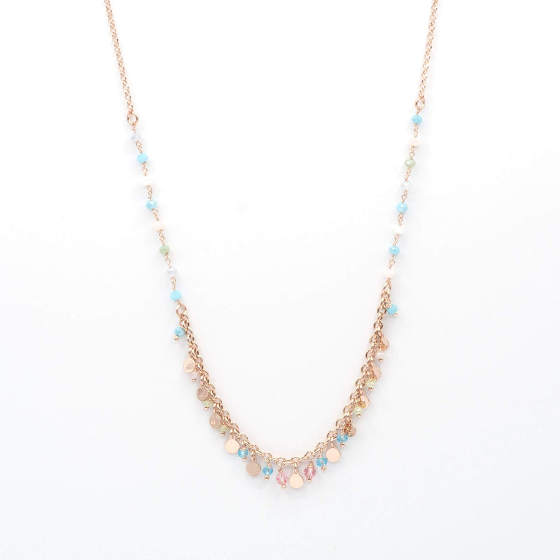 Collana Ciondoli Circolari E Perline - MoreJewels.It