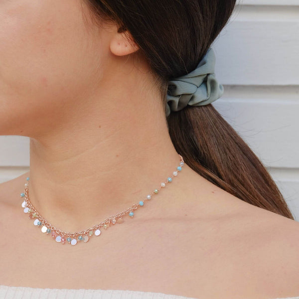 Collana Ciondoli Circolari E Perline - MoreJewels.It